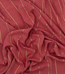 Peach Woven Mysore Silk Saree With Pure Zari Stripes -MS3278
