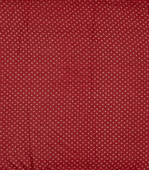 Red Printed Jaipur Cotton Saree With Floral Motifs-JC1869