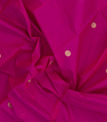 Hot Pink Handloom Kanchi Cotton Saree With Temple Border-KC1831