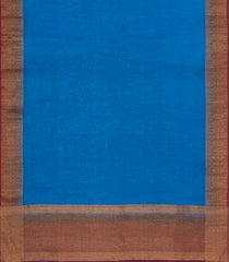 Blue Woven Blended Art Chanderi Saree With Zari Border-SY0096