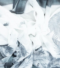 White Woven Art Linen Saree With Printed Scenery Motifs-BL3958