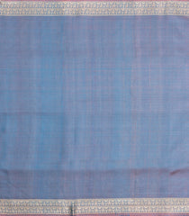 Steel Blue Woven Tussar Silk Saree With Tribal Motifs-TU3497