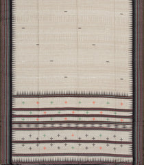 Taupe Printed Synthetic Tussar Silk  Saree With Thread Border-SY0024