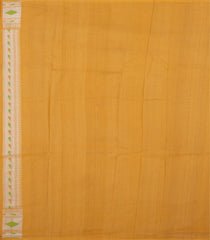 Mustard Handloom Tussar Silk Saree With Meena Border-Mustard