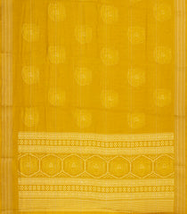 Mustard Printed Synthetics Dola With Zari Stripes -BL5240