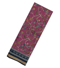 Chesnutt Pink Printed Chanderi Cotton Saree With Zari Border-BL5481