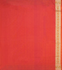 Dark Peach Handloom Banarasi Silk Saree With Zari Kanchipuram Butta Silk Sarees & Meena Border-BE1908