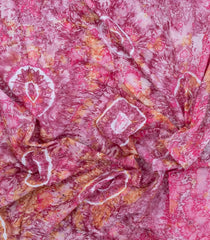 Pink Printed Jaipur Cotton Saree With Tie & Dye Motifs-JC1487