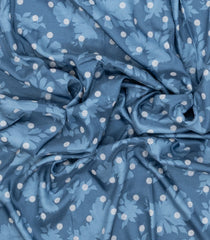 Light Blue Printed Synthetics Dola Silk Saree With Floral Motifs-BL5276