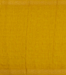 Mustard Printed Synthetics Dola Silk Saree With Floral Zari Motifs-BL5253