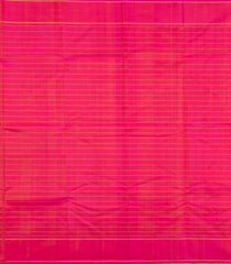 Orange Handloom Kanchipuram Silk Saree With Checks-KA15240