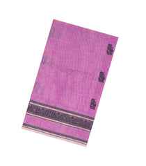 Candy Pink Handloom Silk Cotton Saree With Yazhi Buttas-SC3362