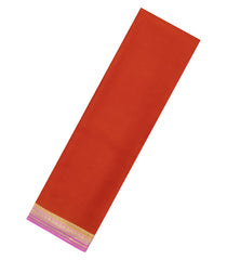 Red Woven Mysore Silk Saree With Contrast Border-MS3458