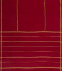 Crimson Woven Mysore Silk Saree With Pure Zari Stripes -MS3271