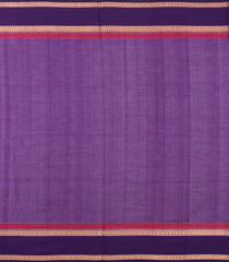 Violet Handloom Silk Cotton Saree With Checks & Dots-SC4106