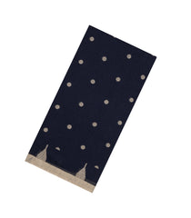 Midnight Blue Woven Bengal Cotton Saree With Coin Motifs-BG1810