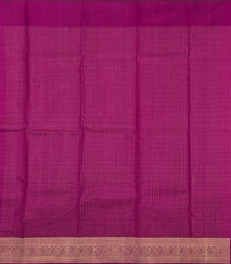 Pink Handloom Kanchipuram Silk Saree With Checks & Contrast Border-KA14681