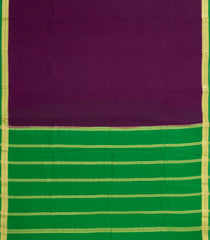 Burgundy Woven Mysore Silk Saree With Contrast Border-MS3713