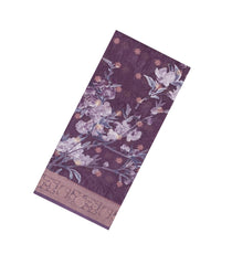 Lilac Printed Synthetic Tussar With Contrast Zari Border-SY0282