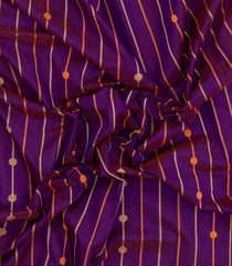 Purple Handloom Kanchi Cotton Saree With Silk Border-KC1800