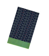 Midnight Blue Handwoven Orissa Cotton Saree With Tie & Dye Motifs-OR0908
