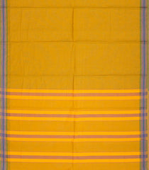 Mustard Woven Chirala Cotton Saree With Contrast Border-CR1320