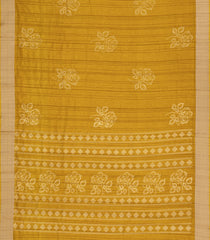 Mustard Woven Synthetics Dola Silk Saree With Zari Border-BL5261