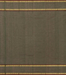 Dark Green Handloom Kanchi Cotton Saree With Yazhi Buttas-KC1830