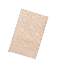 Taupe Handloom Banarasi Silk Saree With Floral Zari Motifs-BE1925