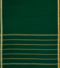 Dark Green Woven Mysore Silk Saree With Zari Border-MS3418