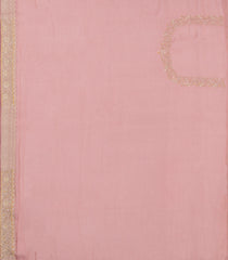 Dusty Pink Woven Crepe Saree With Embroidered Floral Motifs-EN1870