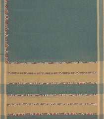 Grey Woven Chirala Cotton Saree With Printed Border and Pallu-CR1395