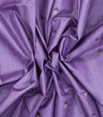 Lavender Woven Tussar Silk Saree With Mango Motifs & Zari Border-TU3528