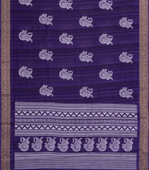 Violet Printed Synthetics Dola Zari Lining With Jacquard Zari Border-BL5185
