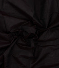 Black Handloom Silk Cotton Saree With Zari Border-SC4799