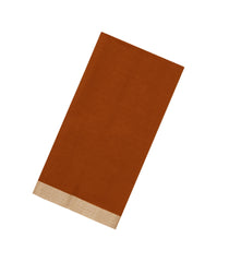 Rust Handloom Bengal Cotton Saree With Contrast Border-BG1679