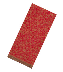 Red Woven Mysore Silk Saree With Vanasingaram Motifs & Contrast Border-MS3269