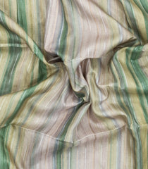 Green Printed Synthetic Dupion Saree With Abstract Stripes-SY0486