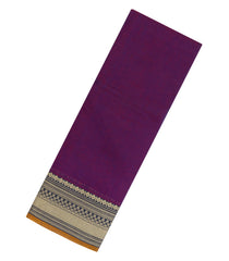 Purple Woven Chirala Cotton Saree With Printed Blouse-CR1523