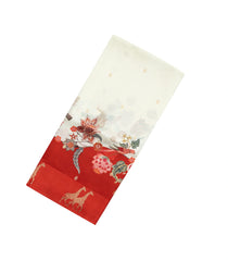 Off White Handloom Tussar Saree With Printed Floral Motifs In Border-TU3045