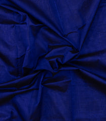 Dark Blue Handloom Silk Cotton Saree With Tie & Dye Border-SC4717