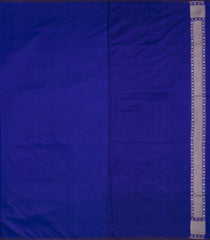 Dark Blue Handloom Banarasi Silk Saree With Meena Floral Motifs-BE1768