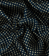Black Handloom Tussar Saree With Printed Diamond Motifs-TU3036