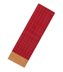 Crimson Handloom Rasipuram Cotton Saree With Checks & Contrast Border-RA2398