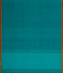 Cyan Woven Bengal Cotton Saree With Contrast Border-BG1876