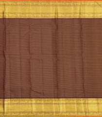 Yellow Handloom Korvai Kanchipuram Silk Saree With Zari Checks & Maroon Border-KA16382