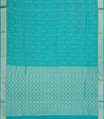 Turquoise Woven Mysore Silk Saree With Floral Motifs-MS3523