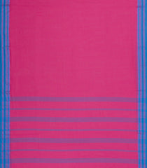 Hot Pink Woven Bengal Cotton Saree With Contrast Border-BG1727