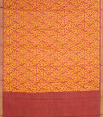 Yellow Woven Pure Silk Saree With Printed Floral Motifs-PS0654