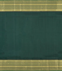 Mustard Handloom Korvai Kanchipuram Silk Saree With Dotted Stripes-KA16581